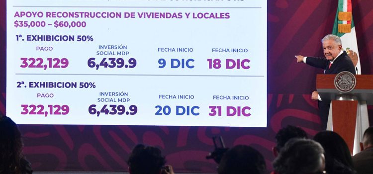 Inicia el pago a damnificados para reconstrucción de viviendas