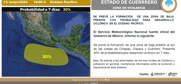 Activan alerta y protocolos de monitoreo a potencial ciclónico