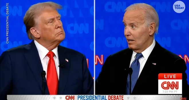 Biden y Trump se enfrentan en un debate feroz