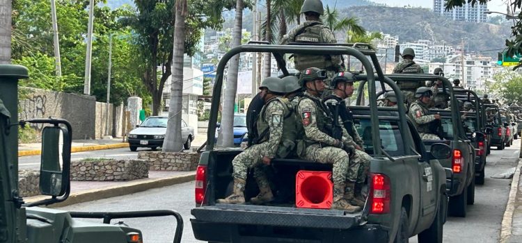 Llega más militares para reforzar seguridad en Acapulco