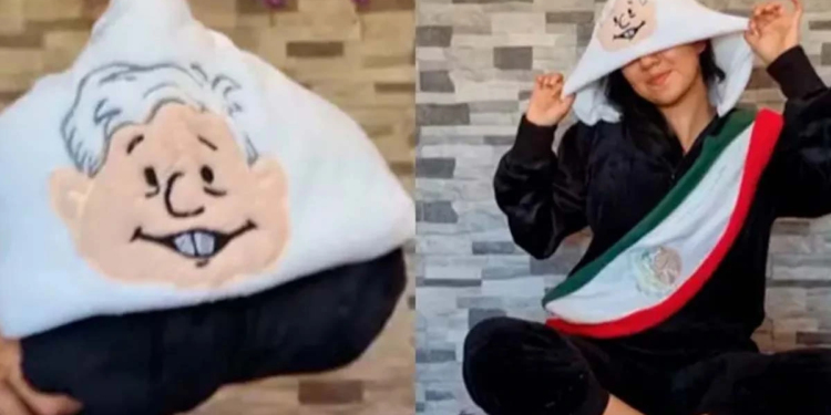 Joven causa sensación en redes con su AMLOpijama