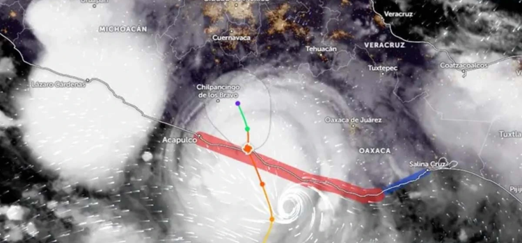 El huracán «John» azota la costa del Pacífico mexicano con vientos de hasta 220 km/h